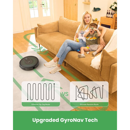 Vactidy Nimble T8 - Robotstofzuiger - GyroNav Tech 4 reinigingsmodi - 2,89 inch hoog