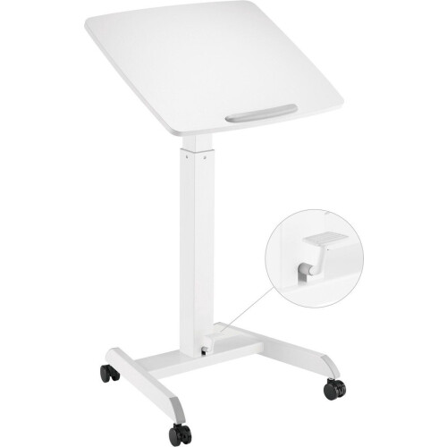VDD Gaming - Zit Sta Bureau - Pneumatisch Verstelbaar - Wit - Max. hoogte 113 cm - Bureaublad 60 x 53 cm Tweedehands