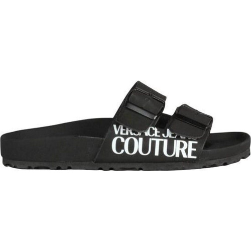 Versace Jeans Linea Fondo Sandy Dis. 57 Slippers - Verstelbare gespen - Zwart - Maat 39