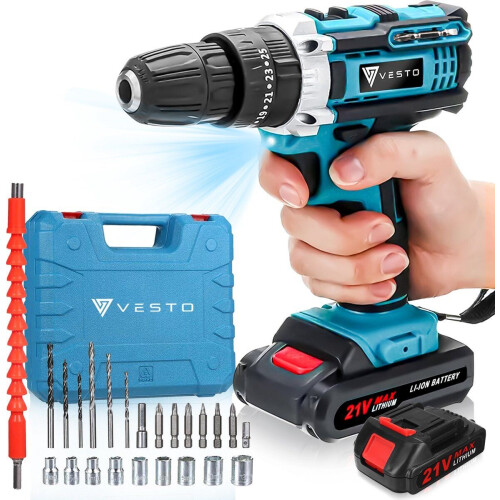 Vesto® PowerDrive - Accuboormachine - 45 Nm - 2 Accu's (2 stuks) Tweedehands