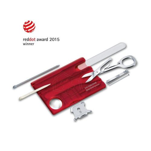 Victorinox SwissCard Nailcare - Multitool 13 functies - Rood