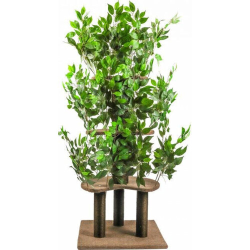 Viervoeter Kattenboom - Krabpaal - 160 cm - Verwisselbare bladeren - Groen Bruin Tweedehands