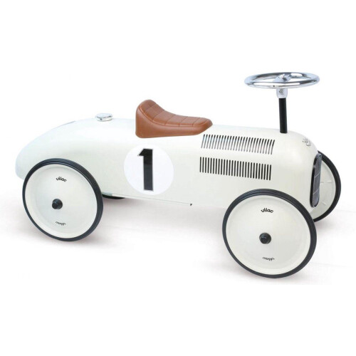 Vilac Loopwagen vintage parelmoer - Sportwagen - Zithoogte 30 cm - Wit