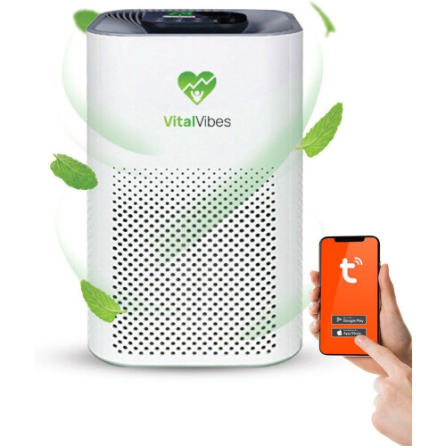 VitalVibes Pro - Luchtreiniger - HEPA Filter - Wit