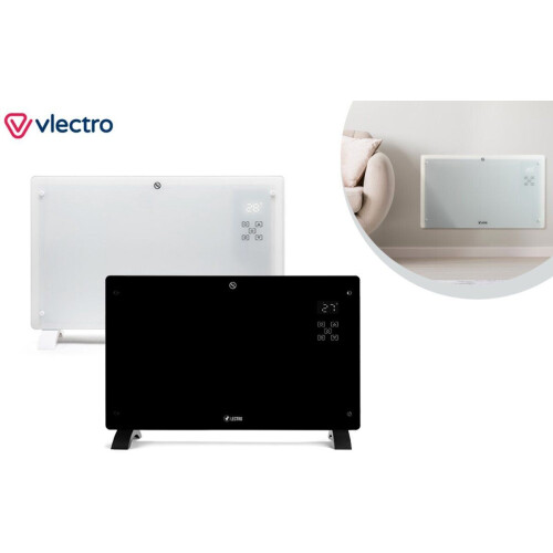 Vlectro - Slim verwarmingspaneel - 3 verwarmingsstanden - Zwart