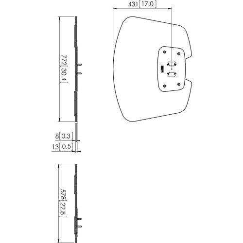 Vogel's PFF 7020 - Vloerplaat - Bevestigingscomponent LCD/plasmascherm - Zwart