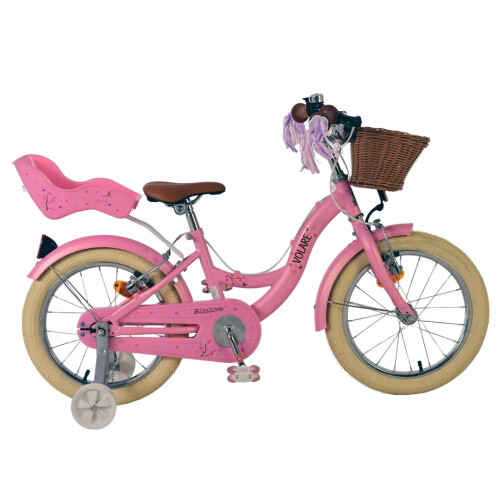 Volare Blossom - Kinderfiets - 16 inch - 2 Handremmen - Roze
