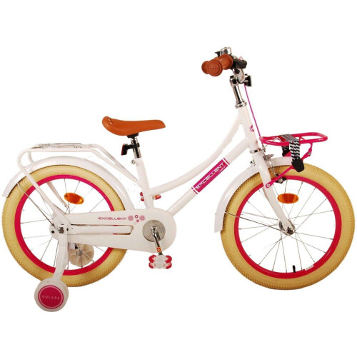 Volare Excellent Kinderfiets - Stadsfiets - 18 Inch - Wit - 95% afgemonteerd