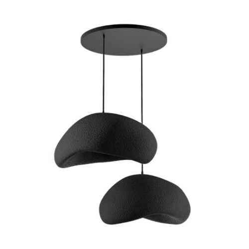 Wabi Loom Grainbeams - Plafondlamp - In hoogte verstelbaar - Zwart - 34 x 28 x 19 cm
