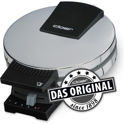 Wafelijzer Chrome - 930 W - Automatisch uitschakelen - Edelstaal