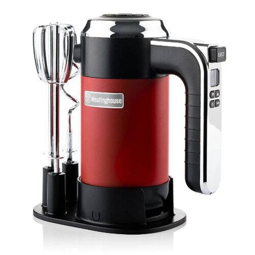 Westinghouse Retro Handmixer - 350W - 2 Gardes&2 Deeghaken - Rood Tweedehands