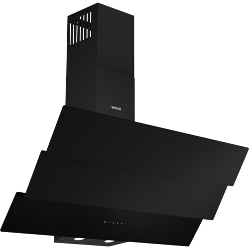 Wiggo WE-B943G(B) - Schuine Afzuigkap 90 cm - Zwart Triple Glas - A+ Energieklasse - Touch Control - Eco+ Design Tweedehands