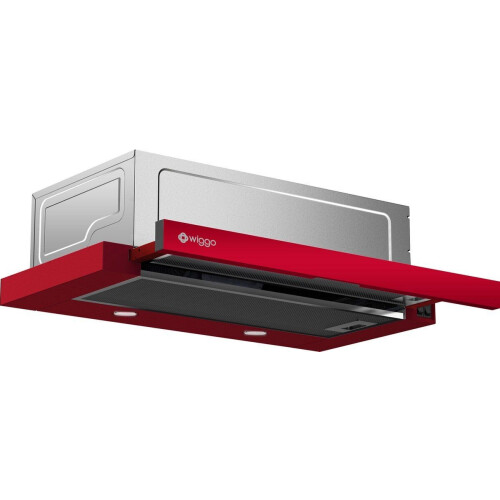 Wiggo WE-E632ER(R) - Vlakscherm Afzuigkap - 60 cm - Rood Tweedehands