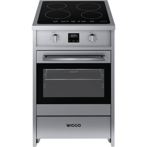 Wiggo WIO-E621A(XX) - Inductie Fornuis - 60 cm - 4 kookzones - Oven 55L - Inox Tweedehands