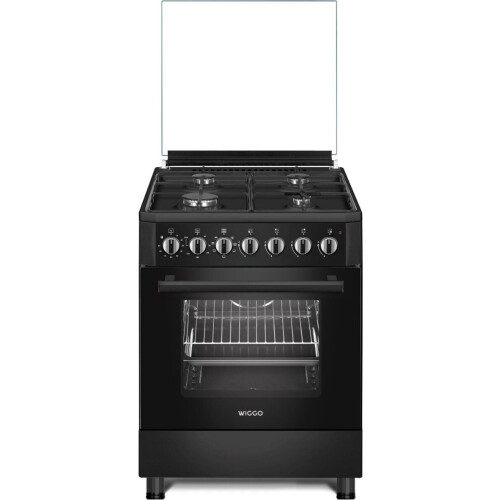 Wiggo WO-E605R(BB) - Vrijstaand Gasfornuis - 60 cm - 4 Gaspitten - Oven 66L - Energieklasse B - Zwart Tweedehands