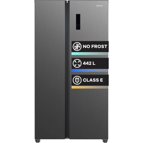 Wiggo WR-SBS18E(X) - Amerikaanse Koelkast - No Frost - Super Freeze - Roestvrijstaal - 442 Liter