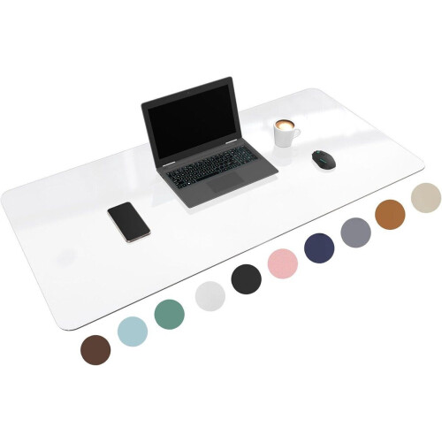 WURK Bureau Onderlegger - Professioneel Kunstleer - Inclusief Kabel Clip 120x60 cm