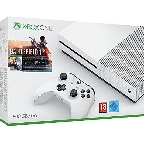 Xbox One S 500GB - Wit + Battlefield 1 Tweedehands