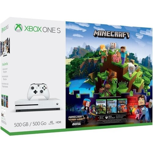 Xbox One S 500GB - Wit + Minecraft Tweedehands