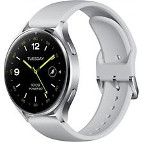 Xiaomi Watch 2 46 mm zilver met silicone bandje wit [wifi] Tweedehands