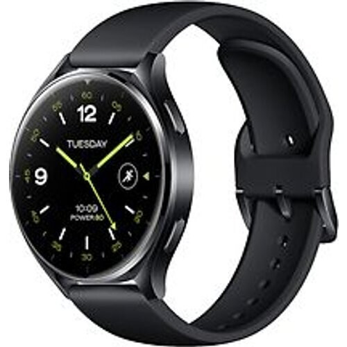 Xiaomi Watch 2 46 mm zwart met silicone bandje zwart [wifi] Tweedehands