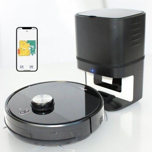 Zoef Robot Willem - Robotstofzuiger - Automatisch leegstation - 6000Pa - Zwart